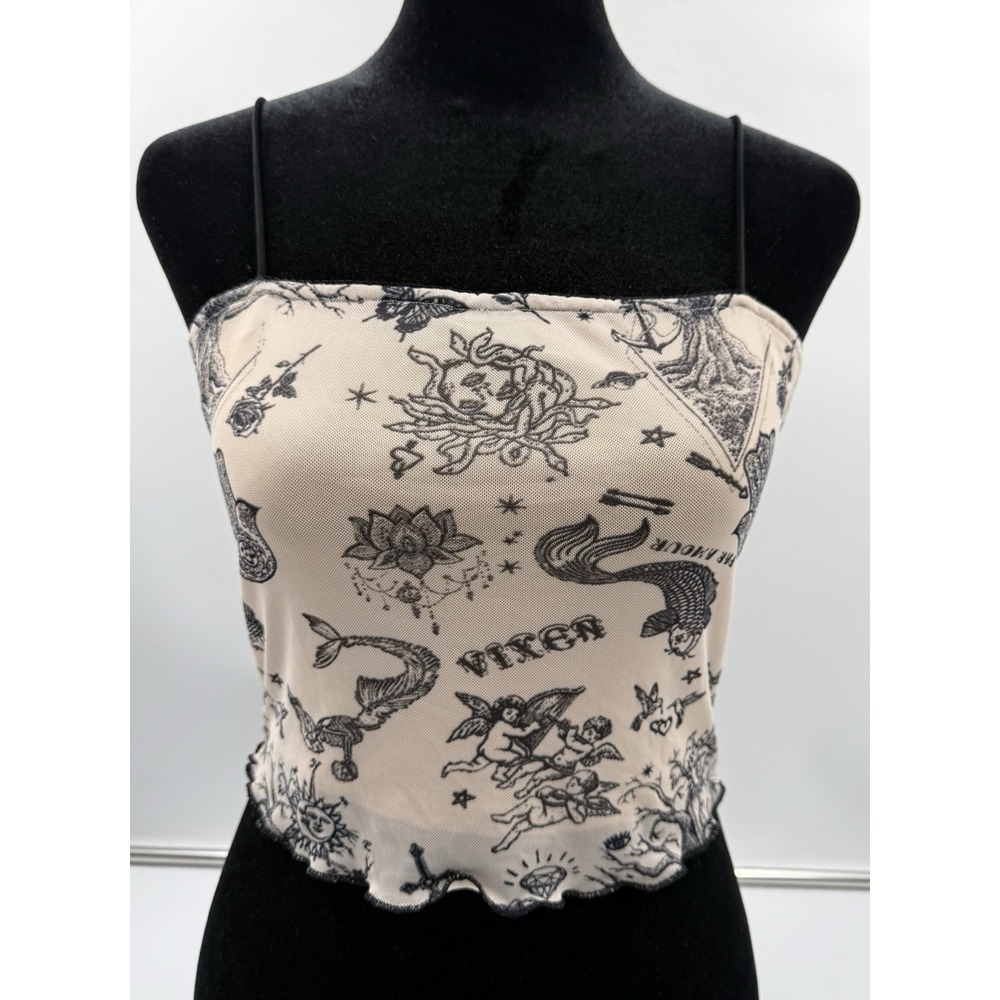 Bear Dance Mesh Horoscope Vixen Crop Top Size Medium